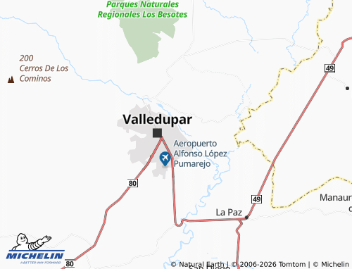 MICHELIN Sicarare map - ViaMichelin