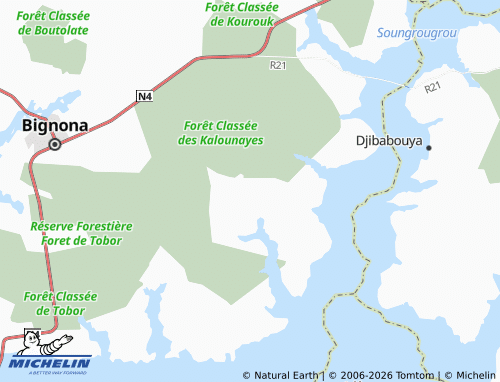 Mappa MICHELIN Kiniending Binntine - ViaMichelin