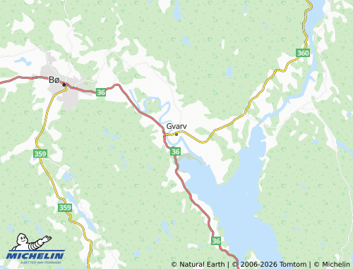 Carte MICHELIN Gvarv - ViaMichelin