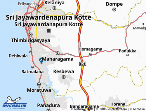 MICHELIN Kottawa Town map - ViaMichelin
