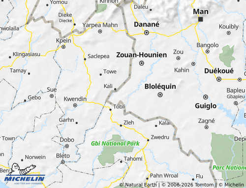 MICHELIN-Landkarte Toulépleu - ViaMichelin