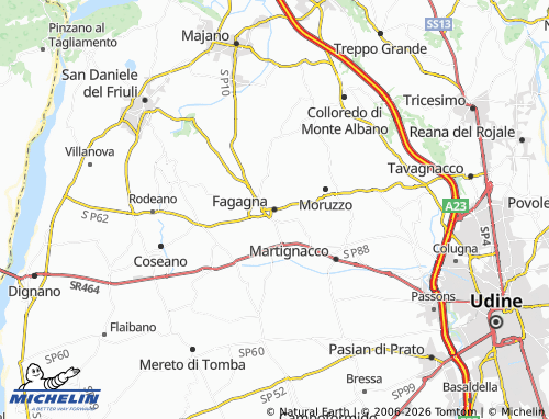 Mapa MICHELIN Fagagna - ViaMichelin