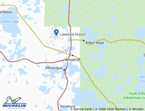Carte MICHELIN Woodruff - ViaMichelin