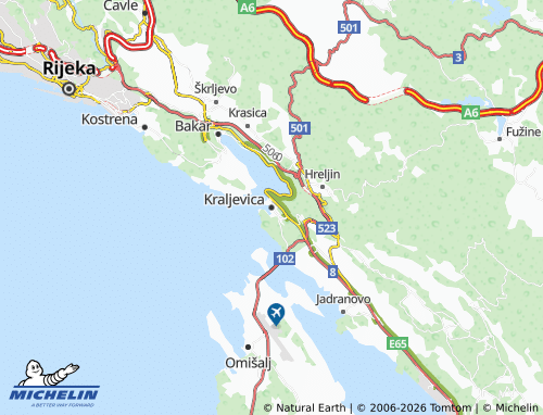 Mapa MICHELIN Kraljevica - ViaMichelin