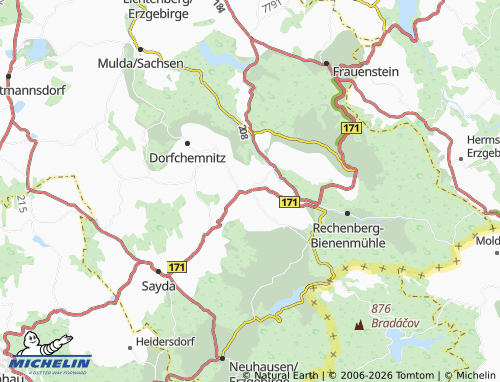 MICHELIN Clausnitz map - ViaMichelin