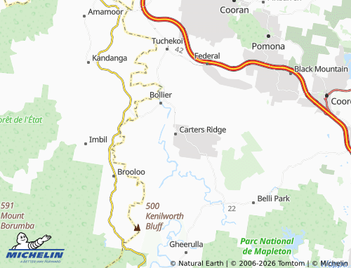 MICHELIN Carters Ridge map - ViaMichelin