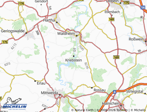 MICHELIN Kriebstein map - ViaMichelin