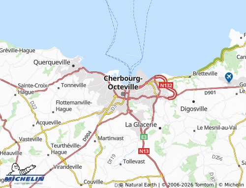MICHELIN Cherbourg-Octeville map - ViaMichelin