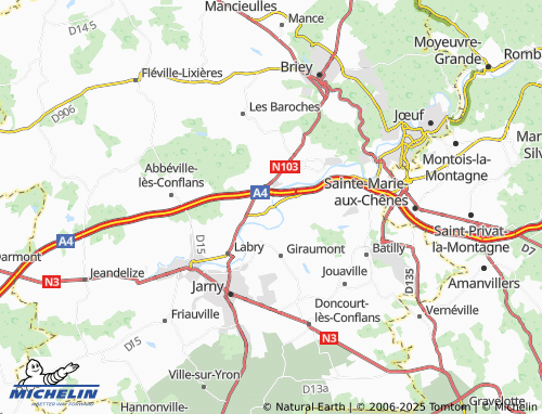 MICHELIN Hatrize map - ViaMichelin