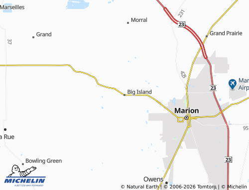 Kaart MICHELIN Big Island - ViaMichelin