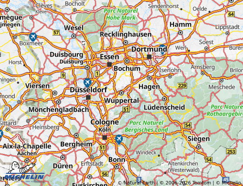 MICHELIN Wuppertal map - ViaMichelin