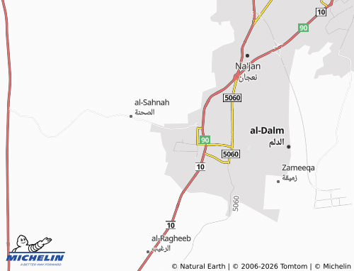 MICHELIN-Landkarte al-Nahdah - ViaMichelin