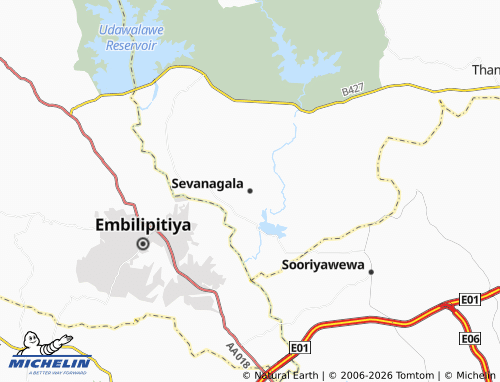 MICHELIN Sevanagala map - ViaMichelin