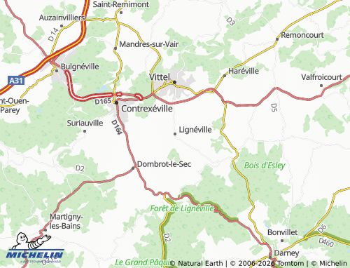 Mappa MICHELIN Lignéville - ViaMichelin