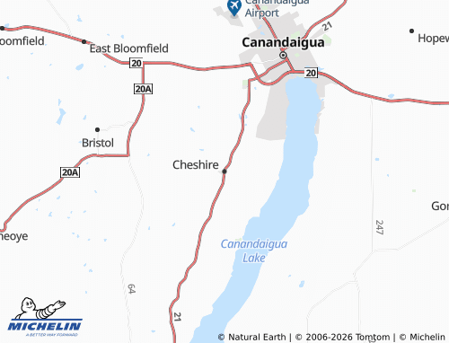 Mapa MICHELIN Cheshire - ViaMichelin