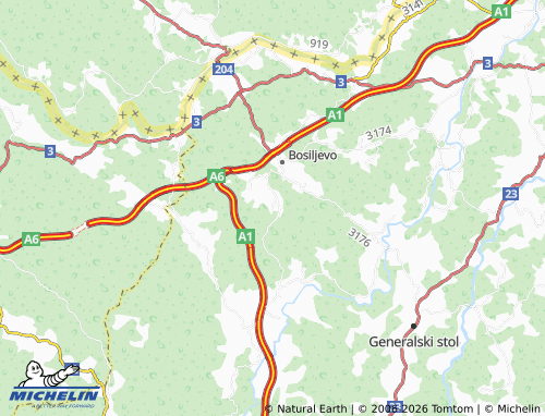 Mapa MICHELIN Rendulići - ViaMichelin