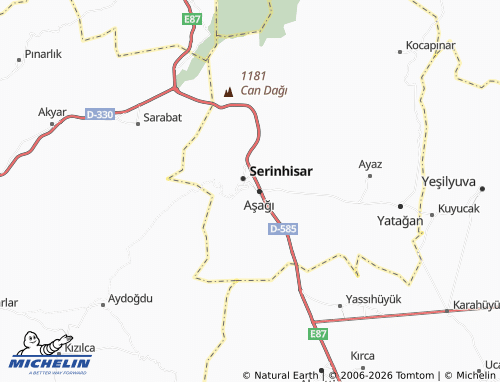 MICHELIN Şair Eşref map - ViaMichelin