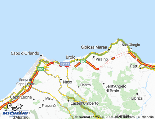 MICHELIN Brolo map - ViaMichelin