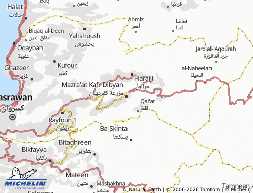 Mapa MICHELIN Mazra'at Kafr Dibyan - ViaMichelin