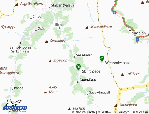 Mapa MICHELIN Saas-Balen - ViaMichelin