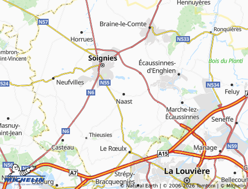 MICHELIN Naast map - ViaMichelin