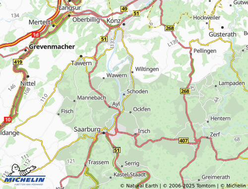 MICHELIN Schoden map - ViaMichelin
