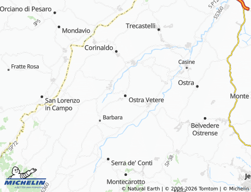 Mapa MICHELIN Ostra Vetere - ViaMichelin
