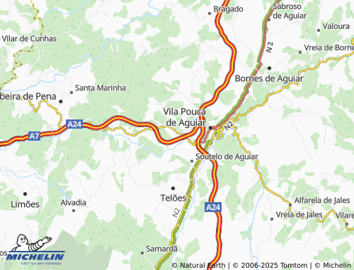 Carte MICHELIN Paredes do Alvão - ViaMichelin