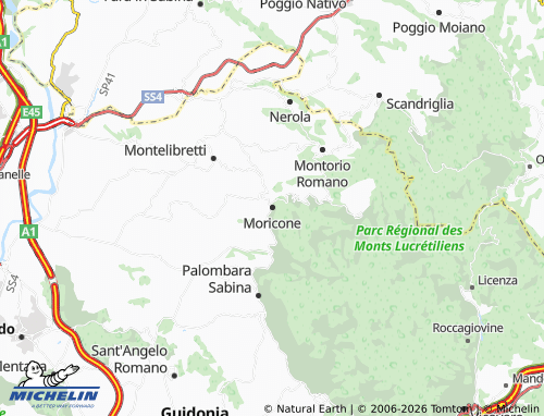 MICHELIN-Landkarte Moricone - ViaMichelin