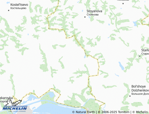 MICHELIN Nizhneye Soskovo map - ViaMichelin