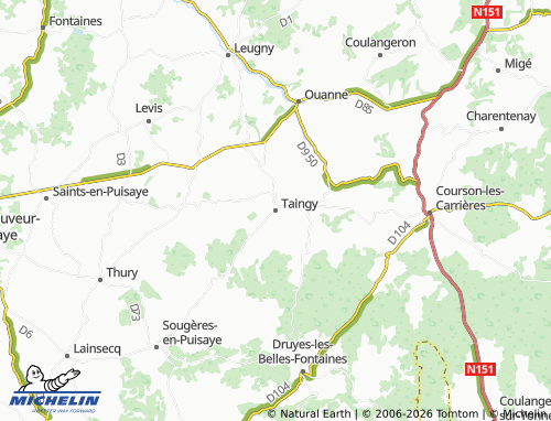Mappa MICHELIN Taingy - ViaMichelin