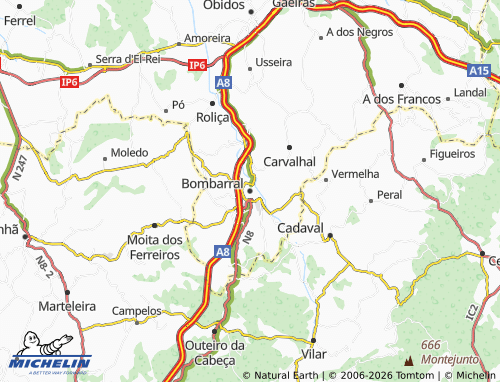 MICHELIN Bombarral map - ViaMichelin