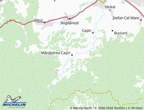 Mappa MICHELIN Mănăstirea Cașin - ViaMichelin