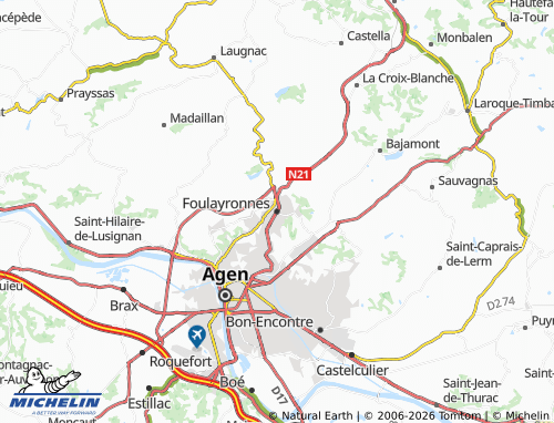 MICHELIN Foulayronnes map - ViaMichelin