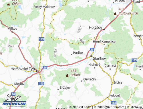 Mappa MICHELIN Puclice - ViaMichelin