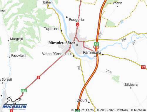 Mappa MICHELIN Valea Râmnicului - ViaMichelin