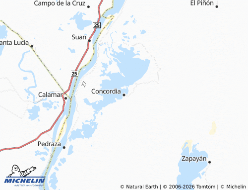 Mapa MICHELIN Concordia - ViaMichelin