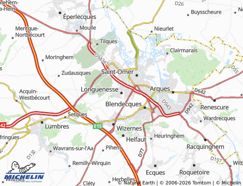 Carte MICHELIN Longuenesse - ViaMichelin