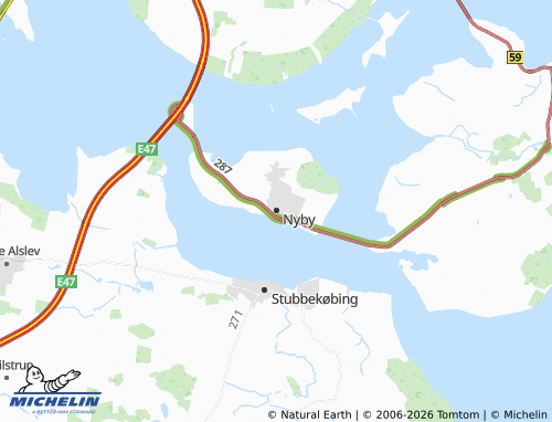 MICHELIN Nyby map - ViaMichelin