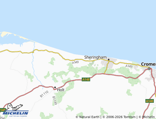 Carte MICHELIN Weybourne - ViaMichelin