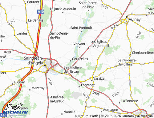 Mapa MICHELIN Poursay-Garnaud - ViaMichelin