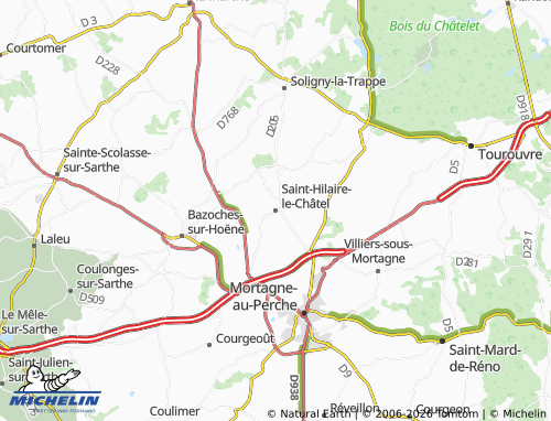 Mappa MICHELIN Saint-Hilaire-le-Châtel - ViaMichelin