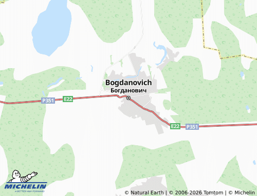 MICHELIN-Landkarte Bogdanovich - ViaMichelin