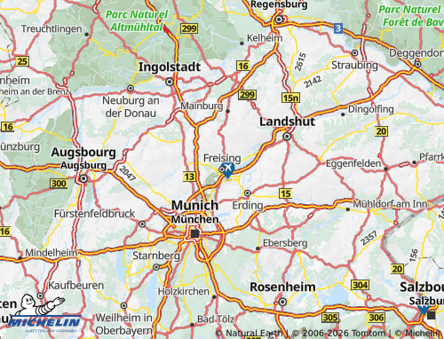MICHELIN Freising map - ViaMichelin