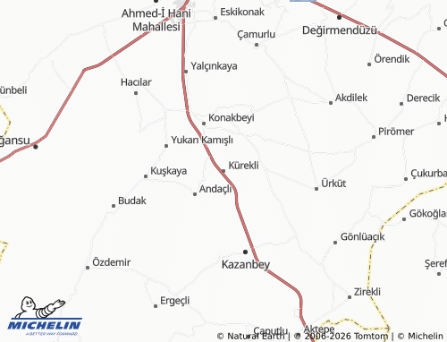 MICHELIN Kürekli map - ViaMichelin
