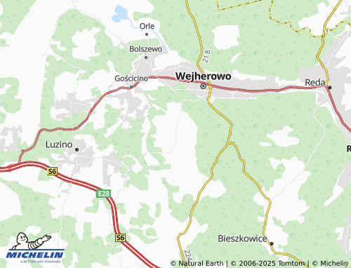 Carte MICHELIN Małe Gowino - ViaMichelin