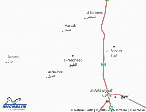 MICHELIN-Landkarte al-Nagheeq - ViaMichelin