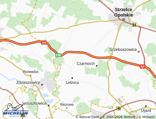 MICHELIN Poręba map - ViaMichelin