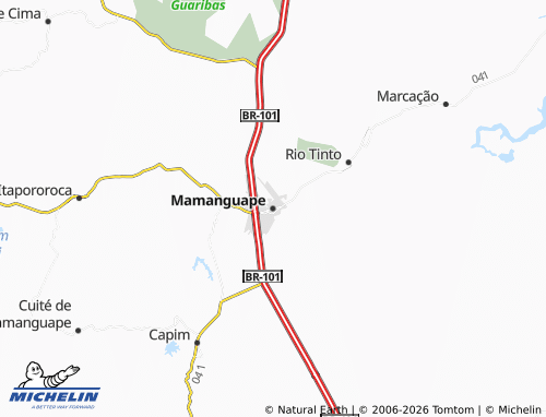 MICHELIN Mamanguape map - ViaMichelin