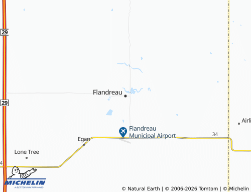 Kaart MICHELIN Flandreau - ViaMichelin